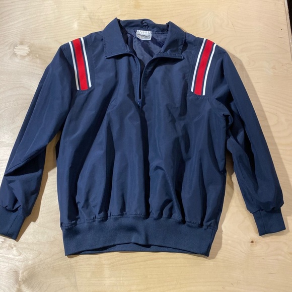 Honig’s Whistle Stop Men's Navy Pullover with Red Stripes XL (DV) - Picture 3 of 14